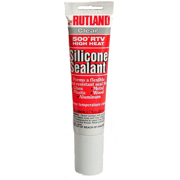 Rutland 500 Degree RTV Clear Silicone Sealant (2.7 oz.): 76CT