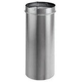 Simpson DuraBlack 6" Single Wall Stainless Steel Stovepipe, 12" Length: 6DBK-12SS