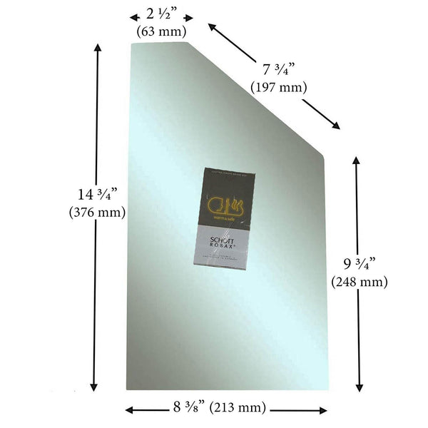 Blaze King Archtop Glass With Mirror Finish (Right Side): 130-0501-R