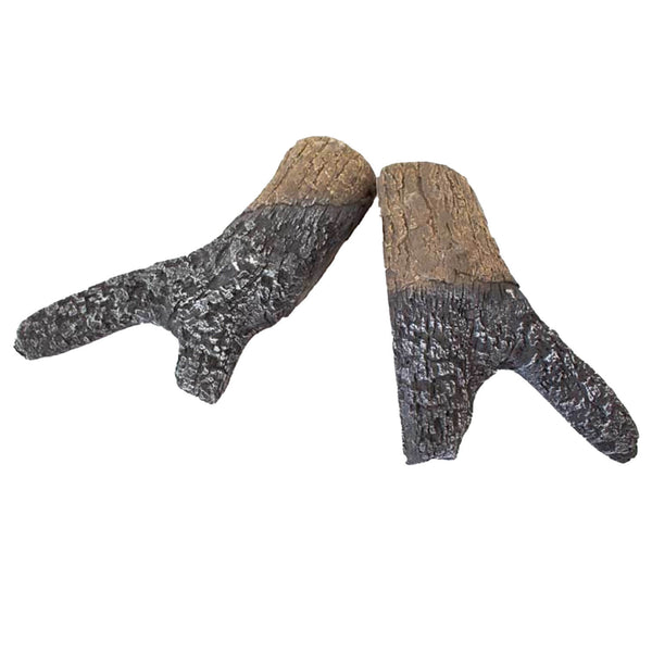 Quadra-Fire Pellet 2-Piece Ceramic Log Set: LOGS-60-AE-B