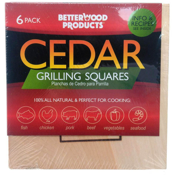 All Natural Cedar Squares For Grilling (6-Pack)