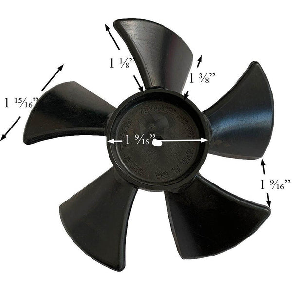 Blaze King Wood Stove Axial Convection Fan Blade (4"): 150-0176