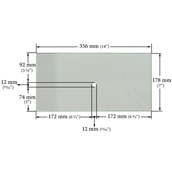 Cuisinart Hood Glass For Twin Oaks & Bristol Pellet Grills: 0356-602-0356-9