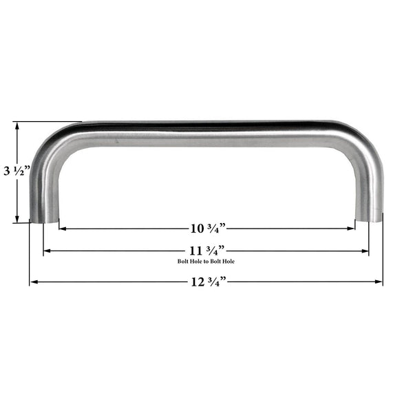 Pit Boss PB700, PB820 & PB850 series 12 3/4" Chrome Lid Handle, 74232-AMP