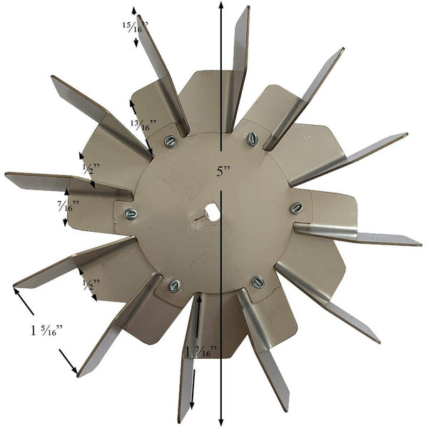 Harman Combustion Exhaust Blower Impeller Fan Blade for Touchscreen Models: 1-10-574500A
