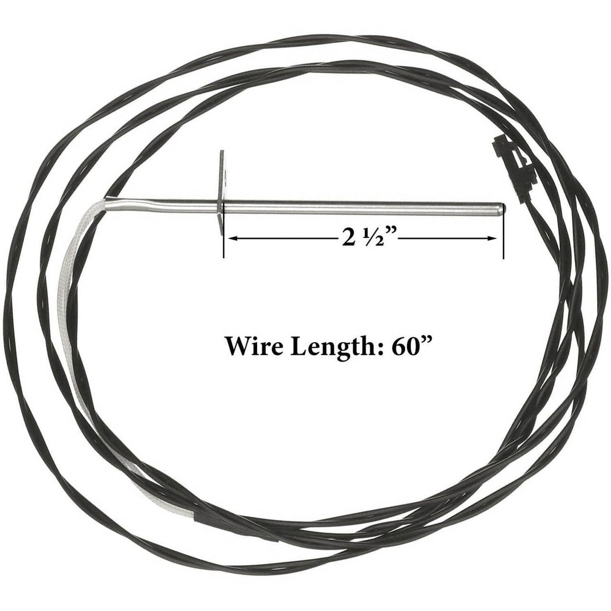 Schwarzer Thermistor-Abgassensor Für Pelletofen – Ersatz Für 3-20-11744, Metall, Präzision, Einfache Montage