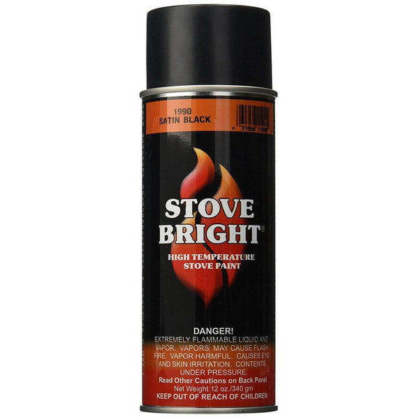 Satin Black Stove Paint Compatible With Majestic Stoves (12oz): 3-42-19905
