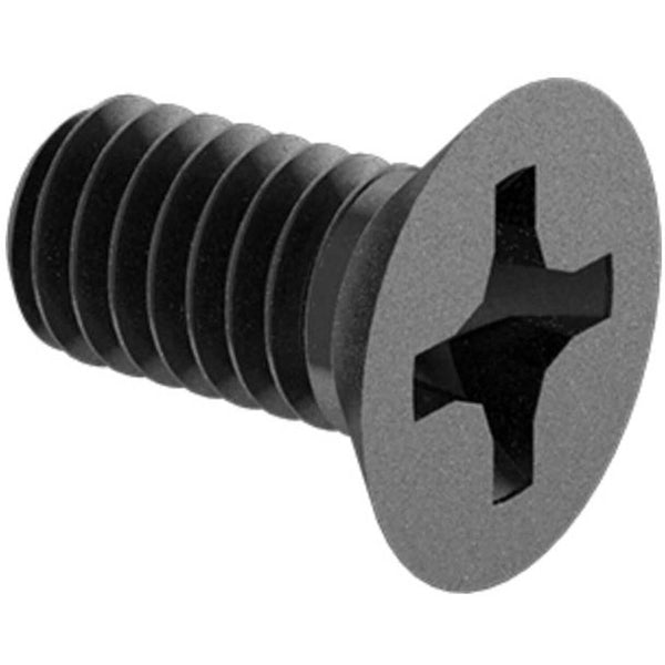 Masterbuilt Phillips Flat Head Screws for Sheet Metal, Black-Oxide Steel, Number 4 Size, 3/8" Long