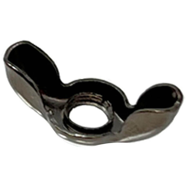 Masterbuilt Steel, M6 x 1.0 Press Wing Nut (High Shape), Trivalent Black Over Zinc Finish