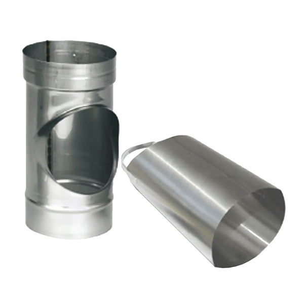 Universal Stainless Steel 4" Tee with Removable 10" Snout: THF316-4