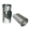 Universal Stainless Steel 4" Tee with Removable 10" Snout: THF316-4