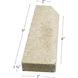 Pumice Firebrick With Angle For Stoves and Fireplaces (9" x 3" x 1.25”) PUMICE-BRICK-48