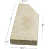 Pumice Firebrick With Angle For Stoves and Fireplaces (9" x 4.5" x 1.25”) PUMICE-BRICK-56