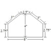 Pumice Firebrick With Angles (8" x 4" x 1.25”): PUMICE-BRICK-85