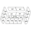 Quadra-Fire Complete Brick Assembly (3100 ACC Step Top): SRV7033-032
