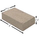 Pumice Firebrick For Stoves and Fireplaces (6" x 4.5" x 1.25") SRV7128-002