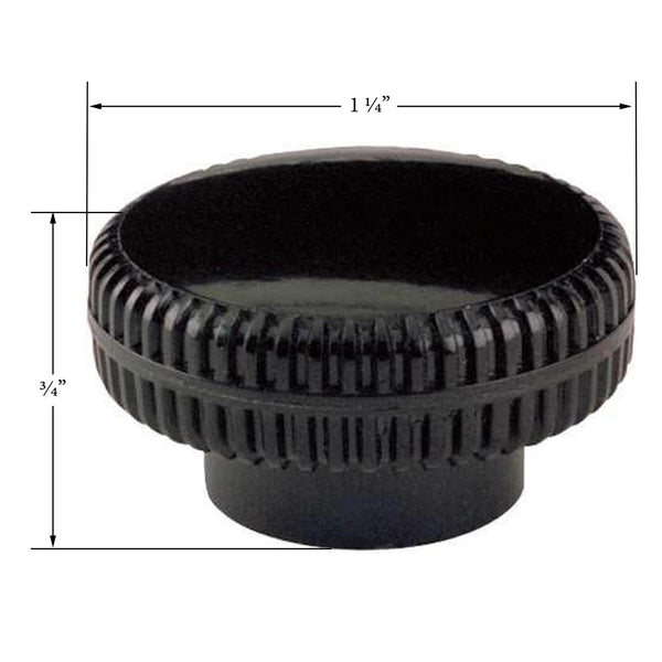 Russo Wood Stove Black Threaded Slider Knob: R-001-3014