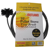 Pellet stove vent pipe cleaning kit by Rutland (3" Brush With 10' Flex Handle): 17409