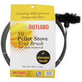 4" Pellet stove vent pipe cleaning kit by Rutland (4" Brush with 10' Flex Handle): 17410