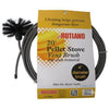 4" Pellet stove vent pipe cleaning kit by Rutland (4" Brush with 20' Flex Handle): 17420