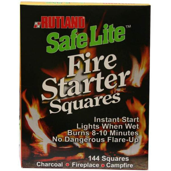 Safe-Lite Fire Starter Squares- 144 Squares. 50B