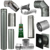 Pellet Stove Vent Pipe Kit With 3 Inch Horizontal Pipe With Vertical Rise With Dura Vent Pro: 3PVP-HZ-KIT-RISE