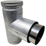 DuraVent Pellet Vent Pro 3" Diameter Adapter Tee w/Clean-Out Tee Cap, 3PVP-TAD1