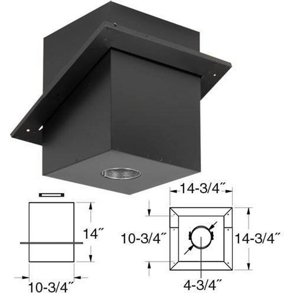 4" Cathedral Ceiling Support Box, Simpson PelletVent PRO, 4PVP-CS