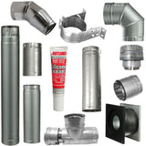 DuraVent Pellet Vent Pro, 4" Pipe Kit with Vertical Rise up to 36 inches