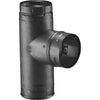 4" Tee with Spring Button Design Clean-Out Tee Cap, Dura-Vent Pellet Vent Pro, Black, 4PVP-TB1