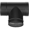 Simpson 6" Single Wall Black Tee with Clean-Out Cap: 6DBK-T