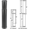 Simpson DuraBlack 6" Single Wall Black Adjustable Telescoping Length 44"-68": 6DBK-TL