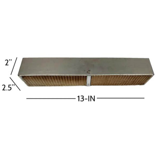 Catalytic Combustor (Ceramic) (2-1/2" x 13" x 2") For Wood Stoves & Fireplaces