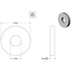 Oversized Washer (#11), M4 Screw Size, Passivated 18-8 Stainless Steel, 4.3 mm ID, 12 mm OD