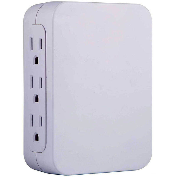 Grounded 6-Outlet 1200 Joules Surge Protector Adapter