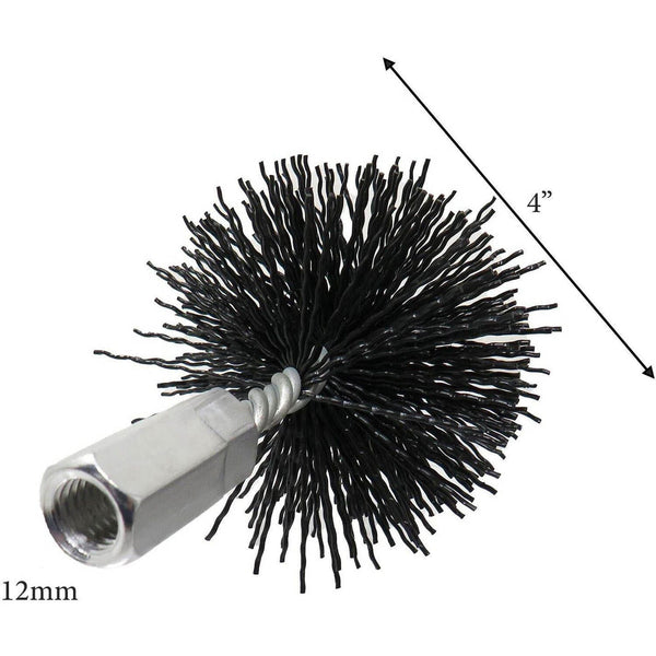 4" Cleaning Brush For Pellet Stove Vent Pipes. These will only work with the yellow wire brush kit we offer.