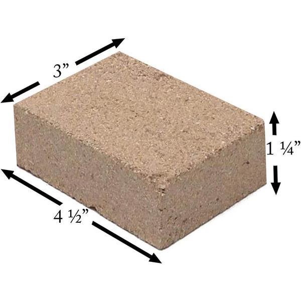 Clay Firebrick For Stoves and Fireplaces (4.5" x 3" x 1.25") CLAY-BRICK-24