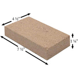 Clay Firebrick (7.5" x 4.5" x 1.25"): CLAY-BRICK-25