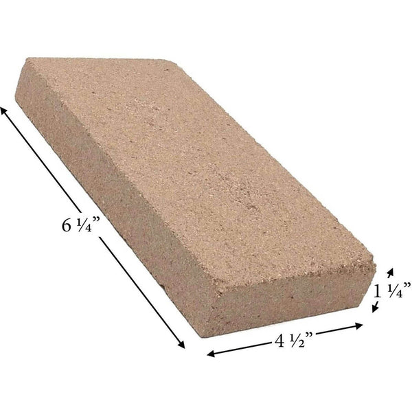 Clay Firebrick For Stoves and Fireplaces (6.25" x 4.5" x 1.25") CLAY-BRICK-27