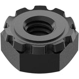 Black Zinc-Plated Steel Locknut 1/4"-20 Thread Size (NUT-2)
