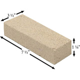 Pumice Firebrick (7.5" x 3.5" x 1.25”): PUMICE-BRICK-123