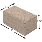 Pumice Firebrick (3" x 1.75" x 1.25”): PUMICE-BRICK-124
