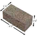 Pumice Firebrick (4.5" x 1.5" x 1.25"): PUMICE-BRICK-8