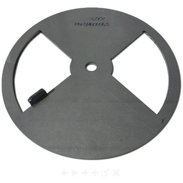 6" Steel Pinwheel Draft Damper For BBQ Pits, #SMB0006.5