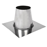 6" Ventis Class-A All Fuel Chimney, Galvalume, Non-Vented Standard Flat Flashing: ZVA-FNV06F