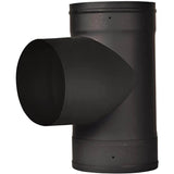 6" Ventis Single-Wall 22-Gauge Cold-Rolled Steel - Tee with Fixed Snout: VSB06T