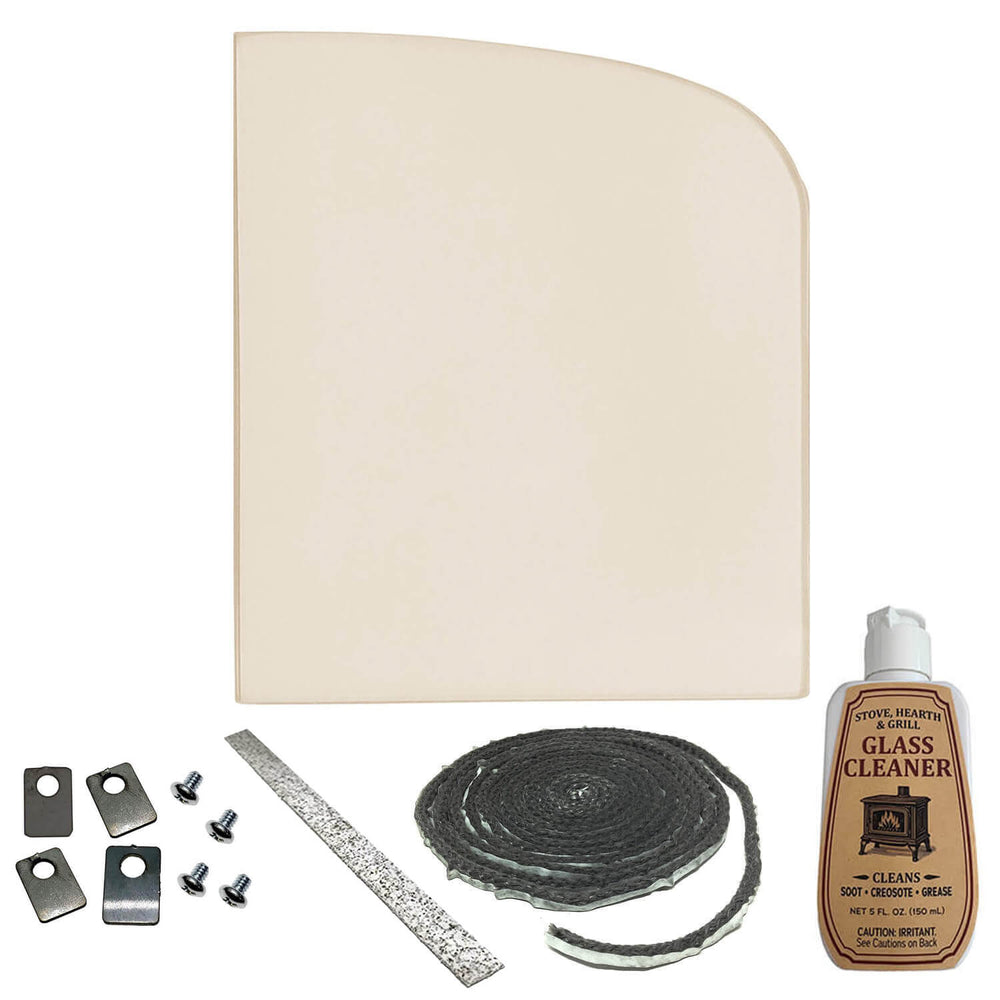 Vermont Castings Encore 2140 & 0028 Wood Stove Glass Kit: 1401115