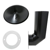 Z Grills Chimney and Black Cap Kit for 6002E Series Pellet Grills, ZG-CC-600-BLACK